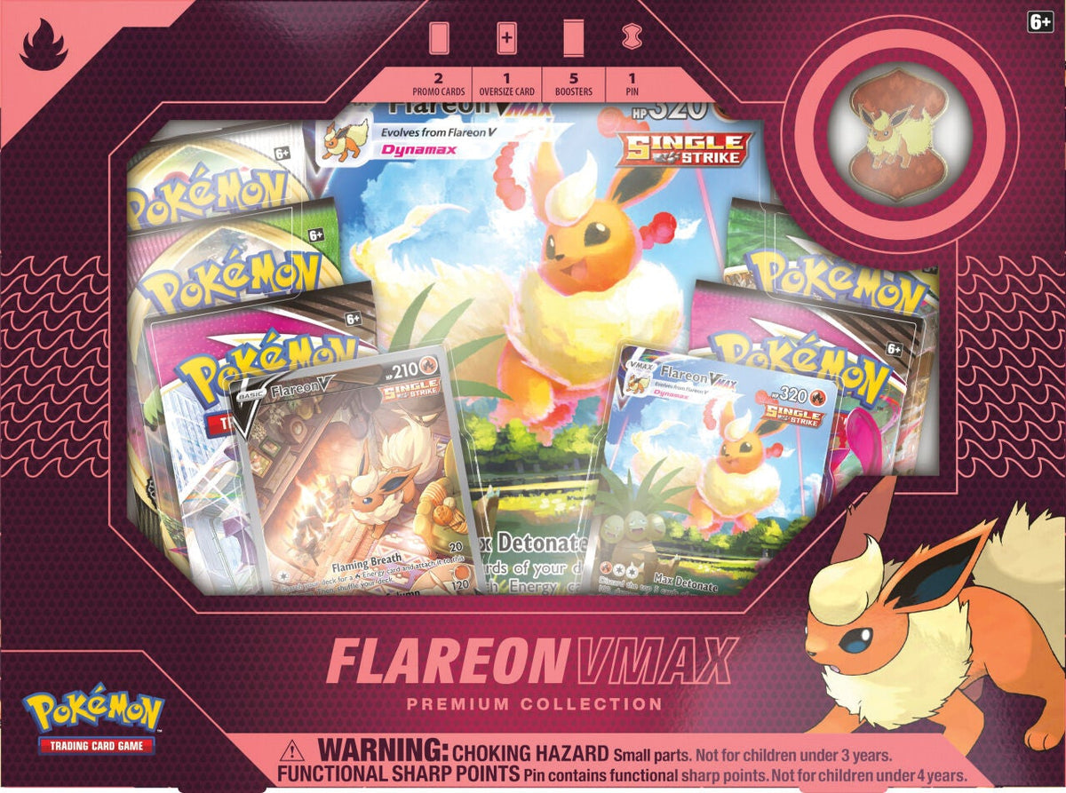 Pokemon TCG: VMAX Premium Collection-Flareon VMAX-The Pokémon Company International-Ace Cards &amp; Collectibles