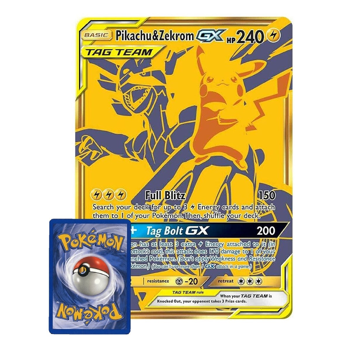 Pokemon Tag Team Pikachu & Zekrom GX Jumbo Card - Ace Cards Sdn Bhd Pokemon Tag Team Pikachu & Zekrom GX Jumbo Card - Ace Cards Sdn Bhd