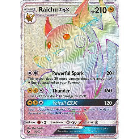 Raichu GX -Single Card-Hyper Rare [75/73]-The Pokémon Company International-Ace Cards &amp; Collectibles