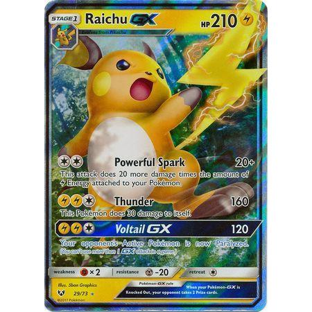 Raichu GX -Single Card-Ultra Rare [29/73]-The Pokémon Company International-Ace Cards &amp; Collectibles