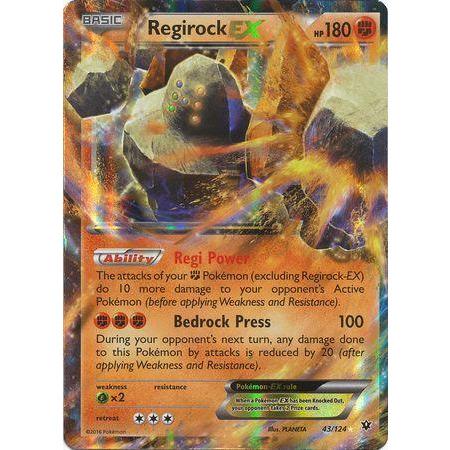 Regirock EX -Single Card-Ultra Rare [43/124]-The Pokémon Company International-Ace Cards &amp; Collectibles