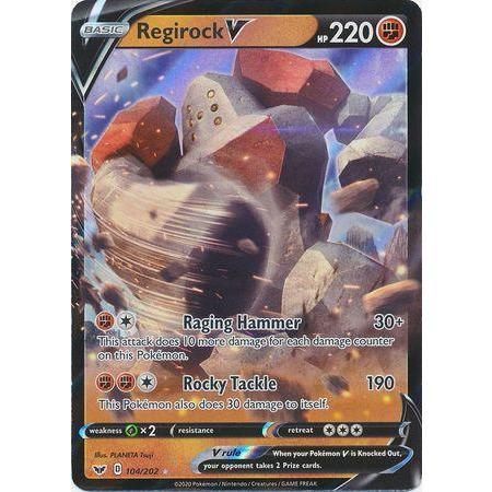 Regirock V -Single Card-Ultra Rare [104/202]-The Pokémon Company International-Ace Cards &amp; Collectibles