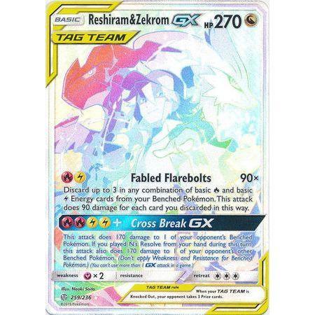 Reshiram &amp; Zekrom GX -Single Card-Hyper Rare [259/236]-The Pokémon Company International-Ace Cards &amp; Collectibles