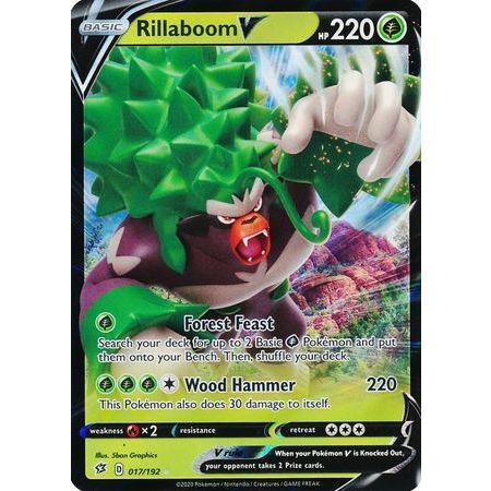 Rillaboom V -Single Card-Ultra Rare [017/192]-The Pokémon Company International-Ace Cards & Collectibles