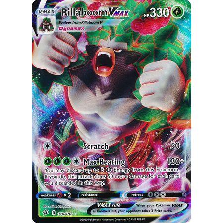 Rillaboom VMAX -Single Card-Ultra Rare [018/192]-The Pokémon Company International-Ace Cards &amp; Collectibles