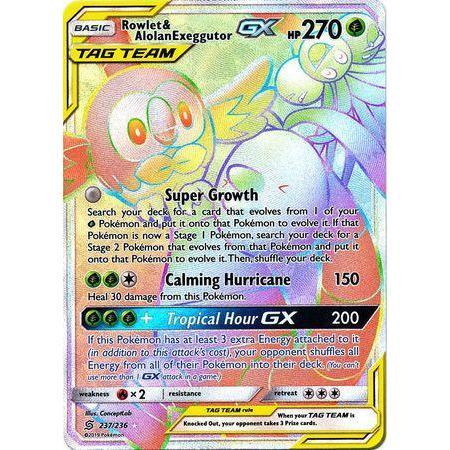 Rowlet &amp; Alolan Exeggutor GX -Single Card-Hyper Rare [237/236]-The Pokémon Company International-Ace Cards &amp; Collectibles
