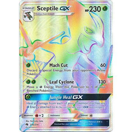 Sceptile GX -Single Card-Hyper Rare [216/214]-The Pokémon Company International-Ace Cards &amp; Collectibles