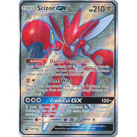 Scizor GX -Single Card-Full Art Ultra Rare [158/168]-The Pokémon Company International-Ace Cards &amp; Collectibles