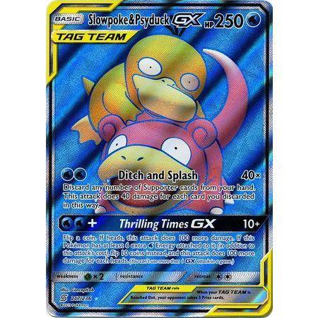 Slowpoke &amp; Psyduck GX -Single Card-Full Art Ultra Rare [217/236]-The Pokémon Company International-Ace Cards &amp; Collectibles