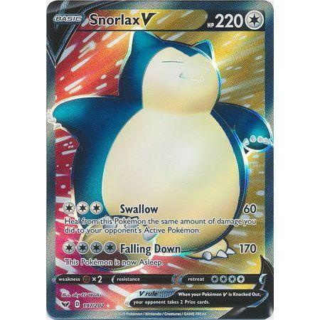 Snorlax V -Single Card-Full Art Ultra Rare [197/202]-The Pokémon Company International-Ace Cards &amp; Collectibles