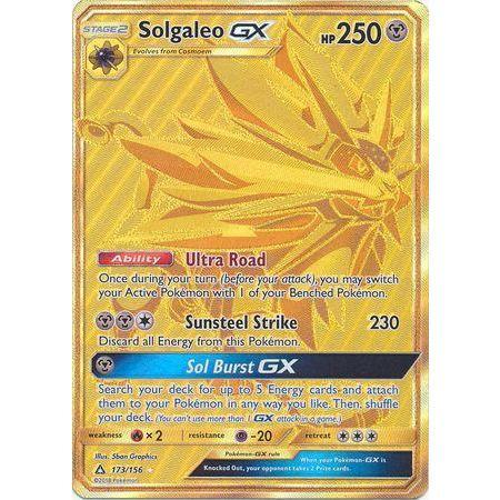 Solgaleo GX -Single Card-Gold Secret [173/156]-The Pokémon Company International-Ace Cards &amp; Collectibles