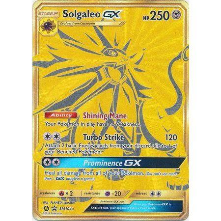 Solgaleo GX -Single Card-Gold Secret (Promo) [sm104a]-The Pokémon Company International-Ace Cards &amp; Collectibles