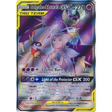Solgaleo &amp; Lunala GX -Single Card-Full Art Ultra Rare [216/236]-The Pokémon Company International-Ace Cards &amp; Collectibles