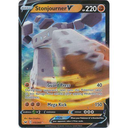 Stonjourner V -Single Card-Ultra Rare [115/202]-The Pokémon Company International-Ace Cards &amp; Collectibles