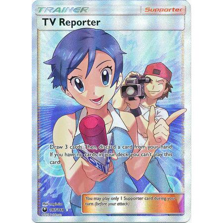 TV Reporter -Single Card-Full Art Ultra Rare [167/168]-The Pokémon Company International-Ace Cards &amp; Collectibles