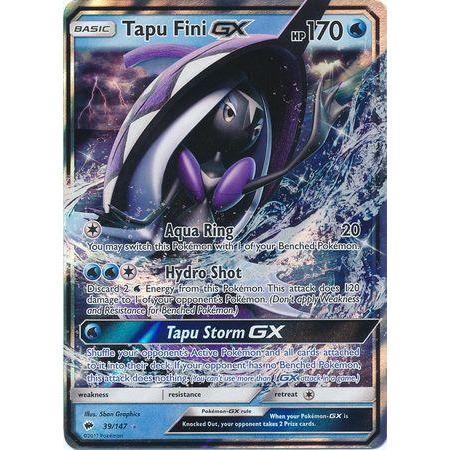 Tapu Fini GX -Single Card-Ultra Rare [39/147]-The Pokémon Company International-Ace Cards &amp; Collectibles