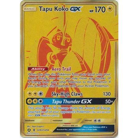 Tapu Koko GX -Single Card-Gold Secret [SV93/SV94]-The Pokémon Company International-Ace Cards &amp; Collectibles