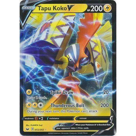 Tapu Koko V -Single Card-Ultra Rare [072/202]-The Pokémon Company International-Ace Cards & Collectibles