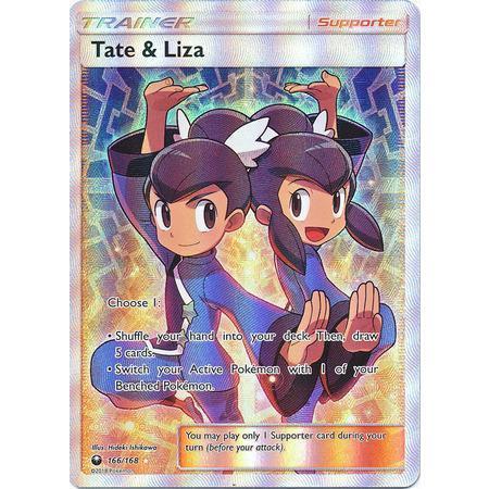 Tate &amp; Liza -Single Card-Full Art Ultra Rare [166/168]-The Pokémon Company International-Ace Cards &amp; Collectibles