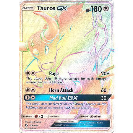 Tauros GX -Single Card-Hyper Rare [156/149]-The Pokémon Company International-Ace Cards &amp; Collectibles