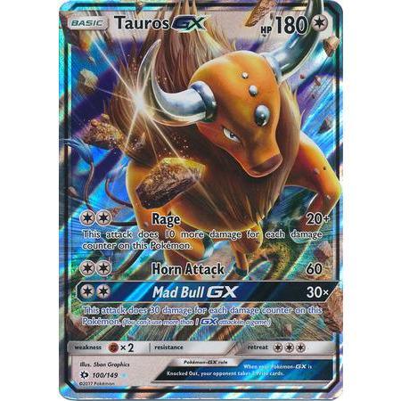 Tauros GX -Single Card-Ultra Rare [100/149]-The Pokémon Company International-Ace Cards &amp; Collectibles