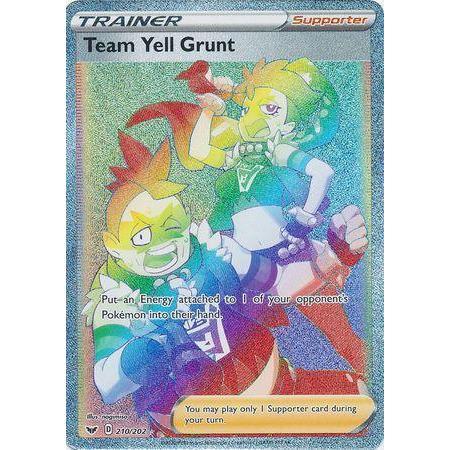 Team Yell Grunt -Single Card-Hyper Rare [210/202]-The Pokémon Company International-Ace Cards &amp; Collectibles