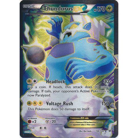 Thundurus EX -Single Card-Full Art Ultra Rare [98/108]-The Pokémon Company International-Ace Cards &amp; Collectibles