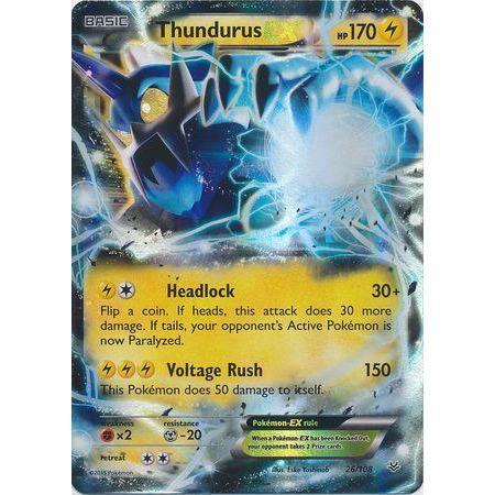 Thundurus EX -Single Card-Ultra Rare [26/108]-The Pokémon Company International-Ace Cards &amp; Collectibles