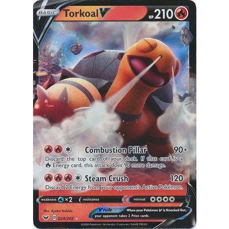 Torkoal V -Single Card-Ultra Rare [24/202]-The Pokémon Company International-Ace Cards & Collectibles