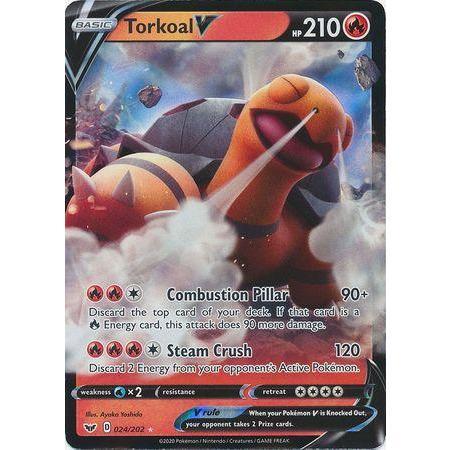 Torkoal V -Single Card-Ultra Rare [24/202]-The Pokémon Company International-Ace Cards &amp; Collectibles