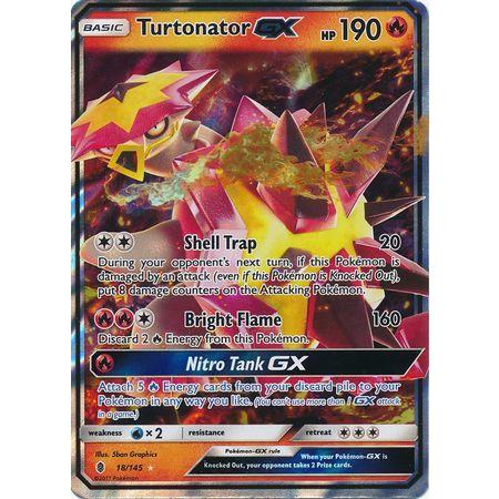 Turtonator GX -Single Card-Ultra Rare [18/145]-The Pokémon Company International-Ace Cards &amp; Collectibles