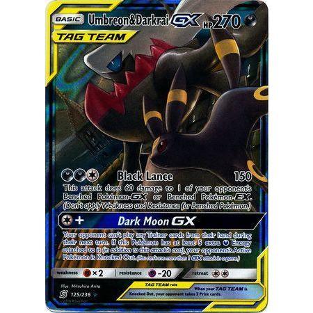 Umbreon &amp; Darkrai GX -Single Card-Ultra Rare [125/236]-The Pokémon Company International-Ace Cards &amp; Collectibles