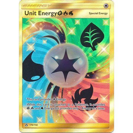 Unit Energy Grass Fire Water -Single Card-Secret Rare [170/156]-The Pokémon Company International-Ace Cards &amp; Collectibles