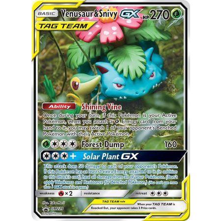 Venusaur &amp; Snivy GX -Single Card-Full Art Ultra Rare (Promo) [sm229]-The Pokémon Company International-Ace Cards &amp; Collectibles