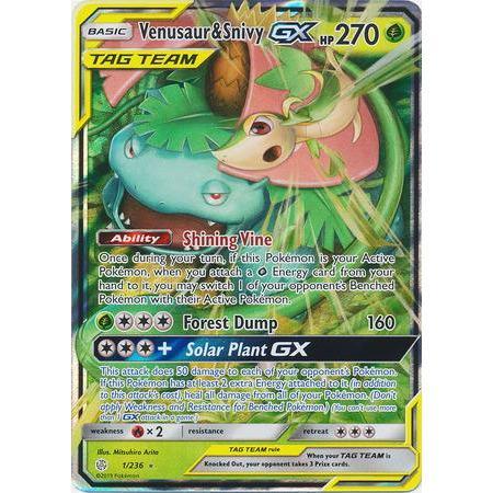 Venusaur &amp; Snivy GX -Single Card-Ultra Rare [1/236]-The Pokémon Company International-Ace Cards &amp; Collectibles
