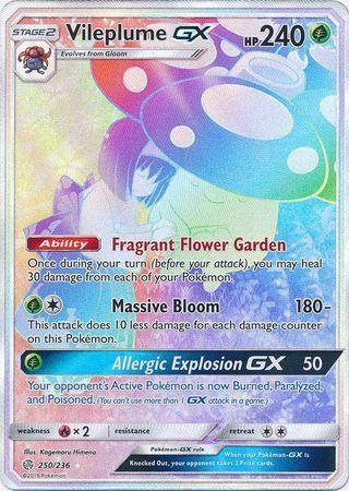 Vileplume GX -Single Card-Hyper Rare [250/236]-The Pokémon Company International-Ace Cards &amp; Collectibles