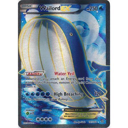 Wailord EX -Single Card-Full Art Ultra Rare [147/160]-The Pokémon Company International-Ace Cards &amp; Collectibles