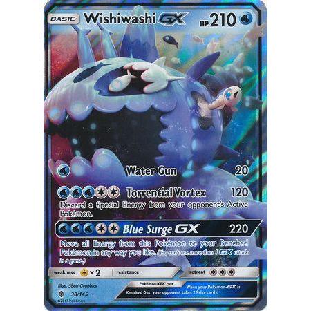 Wishiwashi GX -Single Card-Ultra Rare [38/145]-The Pokémon Company International-Ace Cards &amp; Collectibles