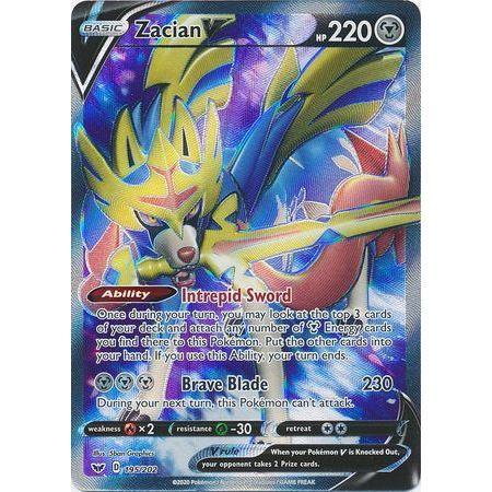 Zacian V -Single Card-Full Art Ultra Rare [195/202]-The Pokémon Company International-Ace Cards &amp; Collectibles