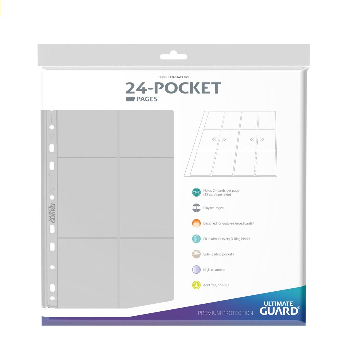 Ultimate Guard 24-Pocket QuadRow Pages Side-Loading (10 pieces)-Black-Ultimate Guard-Ace Cards & Collectibles