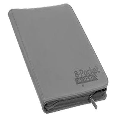 Ultimate Guard Card Album QuadRow Zipfolio™ 320 XenoSkin™ 8-Pocket-Grey-Ultimate Guard-Ace Cards &amp; Collectibles