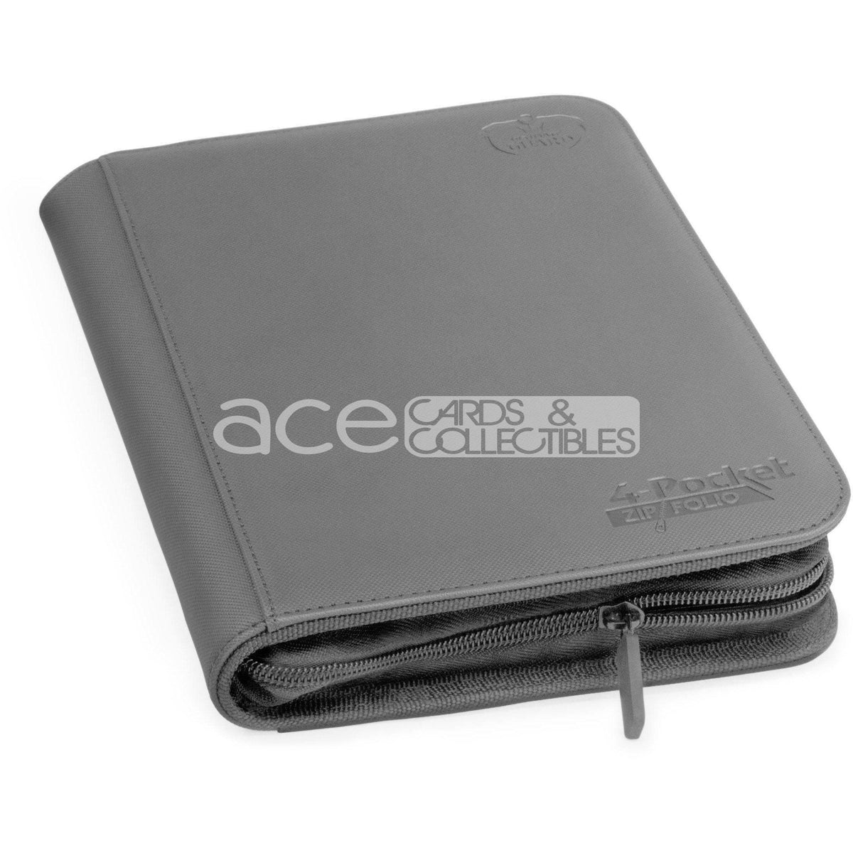 Ultimate Guard Card Album Zipfolio XenoSkin™ 4-Pocket-Grey-Ultimate Guard-Ace Cards &amp; Collectibles