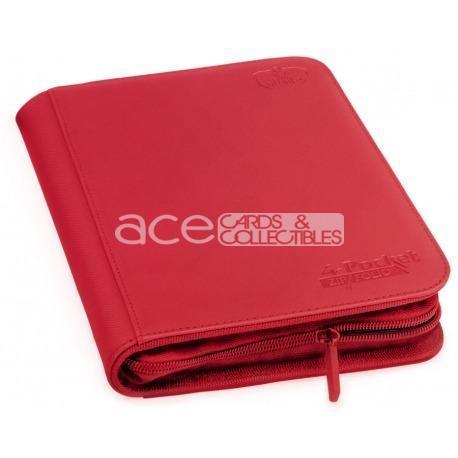 Ultimate Guard Card Album Zipfolio XenoSkin™ 4-Pocket-Red-Ultimate Guard-Ace Cards &amp; Collectibles