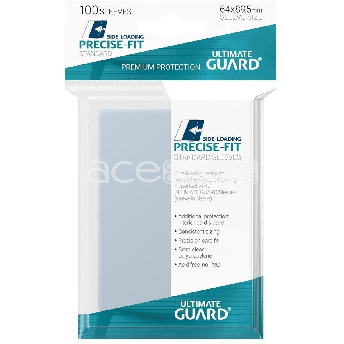 Ultimate Guard Card Sleeve Precise-Fit Side-Loading Standard Size 100pcs-Ultimate Guard-Ace Cards &amp; Collectibles
