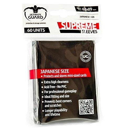 Ultimate Guard Card Sleeve Supreme Japanese Size 60pcs-Black-Ultimate Guard-Ace Cards &amp; Collectibles