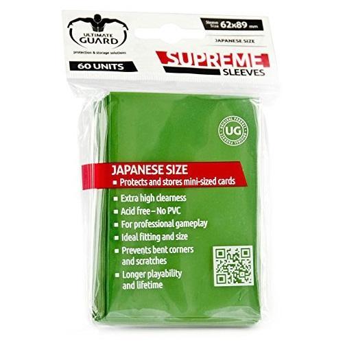 Ultimate Guard Card Sleeve Supreme Japanese Size 60pcs-Green-Ultimate Guard-Ace Cards &amp; Collectibles