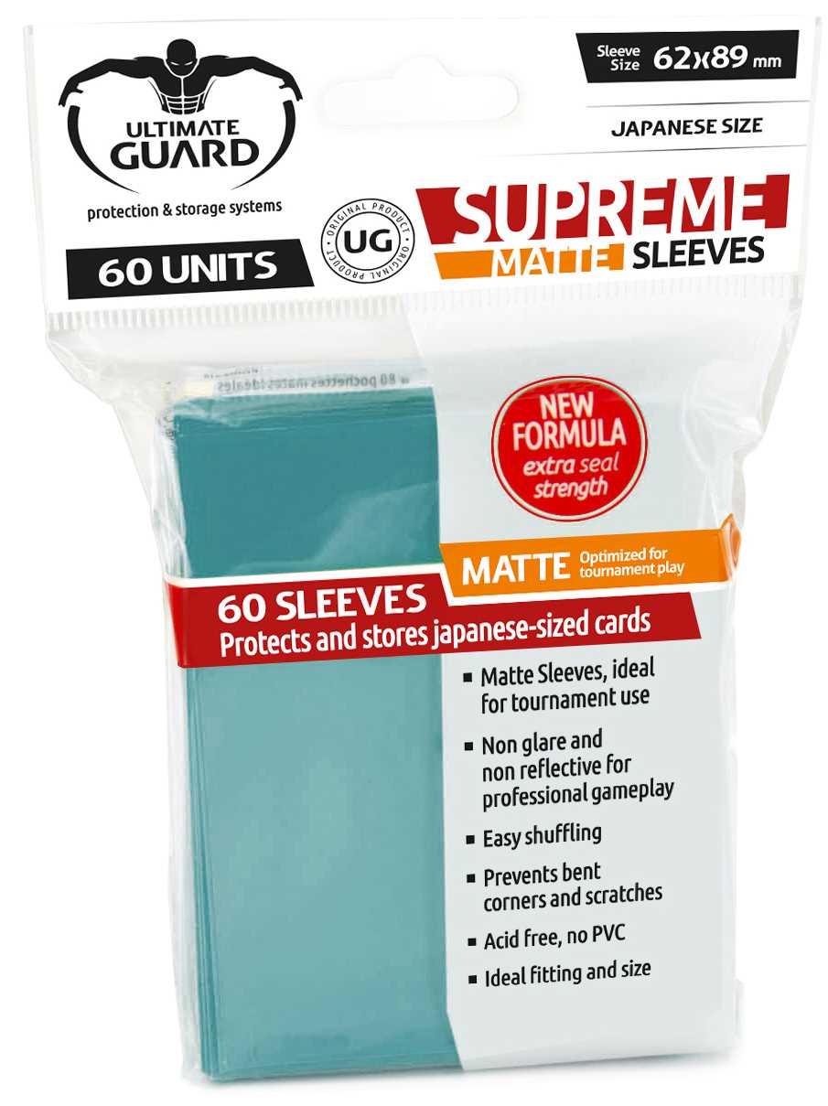 Ultimate Guard Card Sleeve Supreme Matte Japanese Size 60pcs-Light Green-Ultimate Guard-Ace Cards & Collectibles