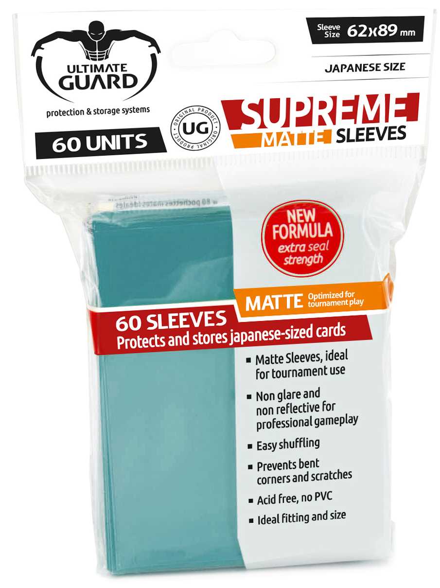 Ultimate Guard Card Sleeve Supreme Matte Japanese Size 60pcs-Petrol-Ultimate Guard-Ace Cards &amp; Collectibles