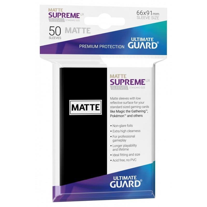 Ultimate Guard Card Sleeves Supreme UX Matte Standard Size-Black-Ultimate Guard-Ace Cards &amp; Collectibles