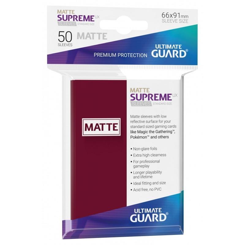 Ultimate Guard Card Sleeves Supreme UX Matte Standard Size-Burrgundy-Ultimate Guard-Ace Cards &amp; Collectibles